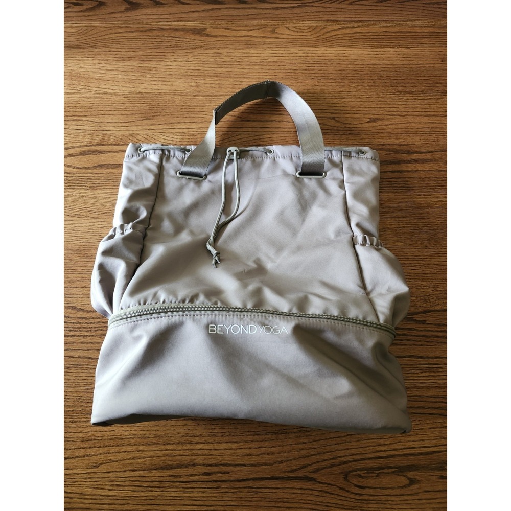 Beyond Yoga Convertible Gym Bag Backpack in‎ Birch Color Taupe